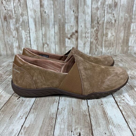 Skechers brown memory‎ foam slip Ons Womens 10 - Picture 1 of 7